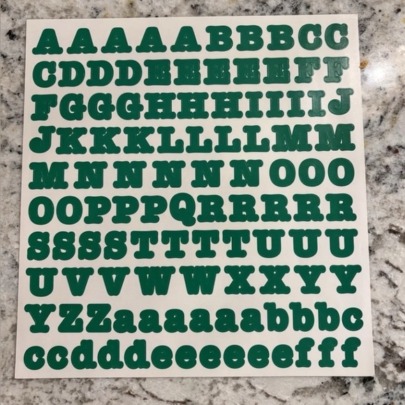 Creative Memories Original Large Bold Green ABC/123 Scrapbook Stickers - Picture 1 of 1